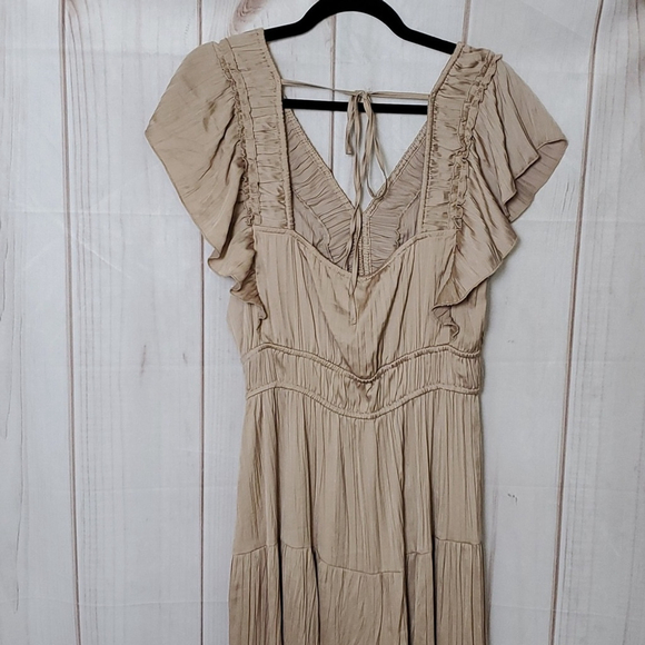 NWT Nude/Tan Tahari Dress Size L - Picture 4 of 10